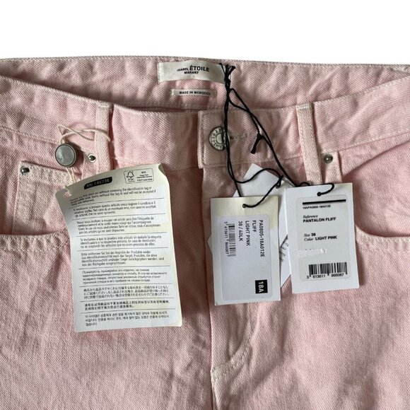 Isabel Marant Étoile Fliff Straight Leg Jeans Light Pink FR38 US6 - Picture 6 of 10
